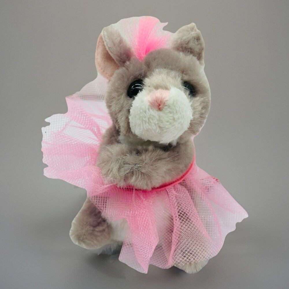 Douglas Cuddle Toys Tippy Toe Ballerina Mouse # 647 Grey Stuffed Animal Toy 5” - Picture 1 of 13